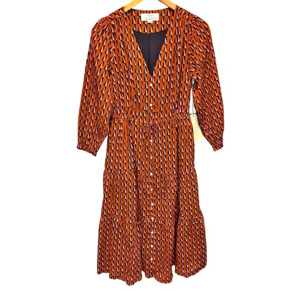 Trovata Birds of Paradis NWT Ainsley B Dress in Kinetic Print - size XS - Picture 3 of 9